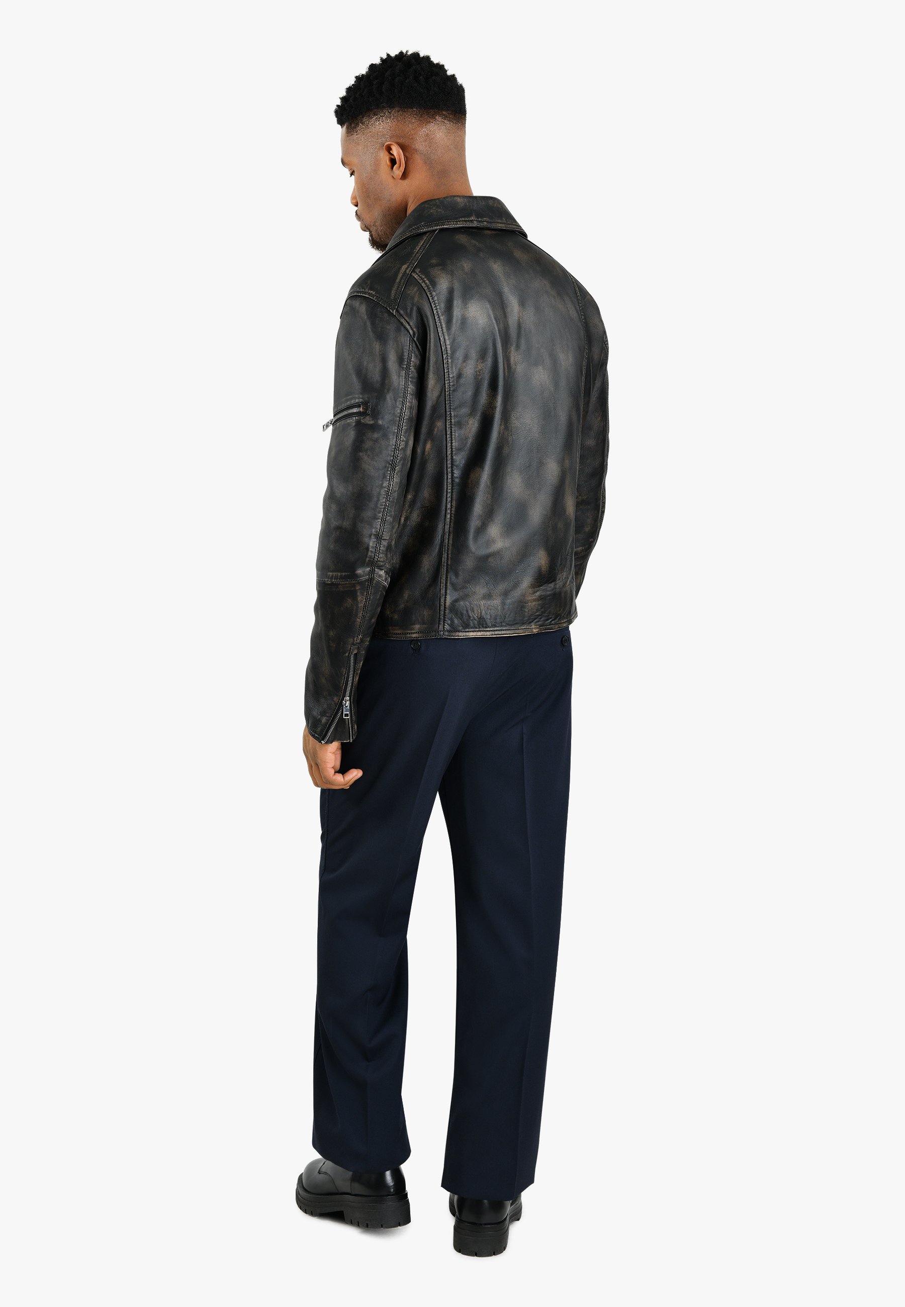 Oakwood Gang Giacca In Pelle Uomo | Marrone Choco 505 | Taglia Media (50) | Piumino Confortevole