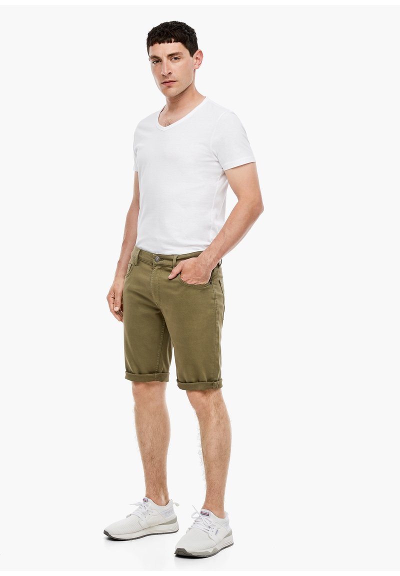 Herren Skinny Fit | s.Oliver BERMUDA Jeans Shorts olive/dunkelgrün - OC74350 Herren Skinny Fit | s.Oliver BERMUDA Jeans Shorts olive/dunkelgrün - OC74350