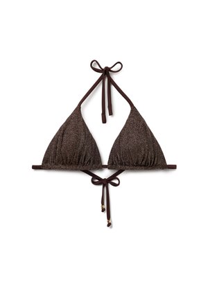 Calzedonia, BROWN GLITTER TRIANGLE - Top de bikini - brown