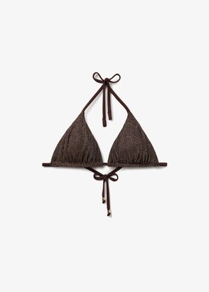 Calzedonia, BROWN GLITTER TRIANGLE - Top de bikini - brown