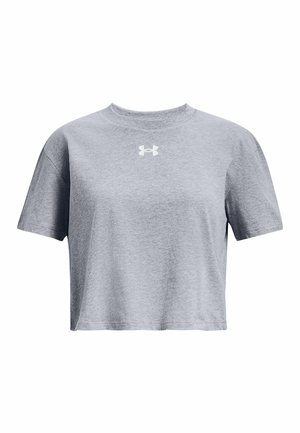 SHORT SLEEVE CROP  - T-shirt de sport - steel light heather