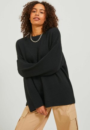 JXOLLIE DIVERSE CREW NECK - Strikkegenser - black