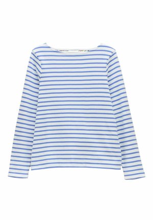 REGULAR FIT HARBOUR BOAT NECK  - Long sleeved top - ditsy blue white