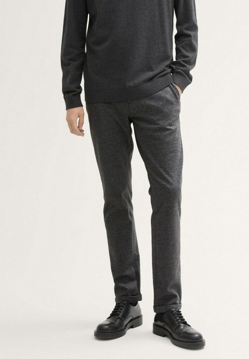 TOM TAILOR Chino - black white salt n pepper