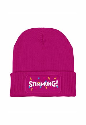 MIT SPRUCH STIMMUNG KARNEVAL FASCHING  - Beanie - pink