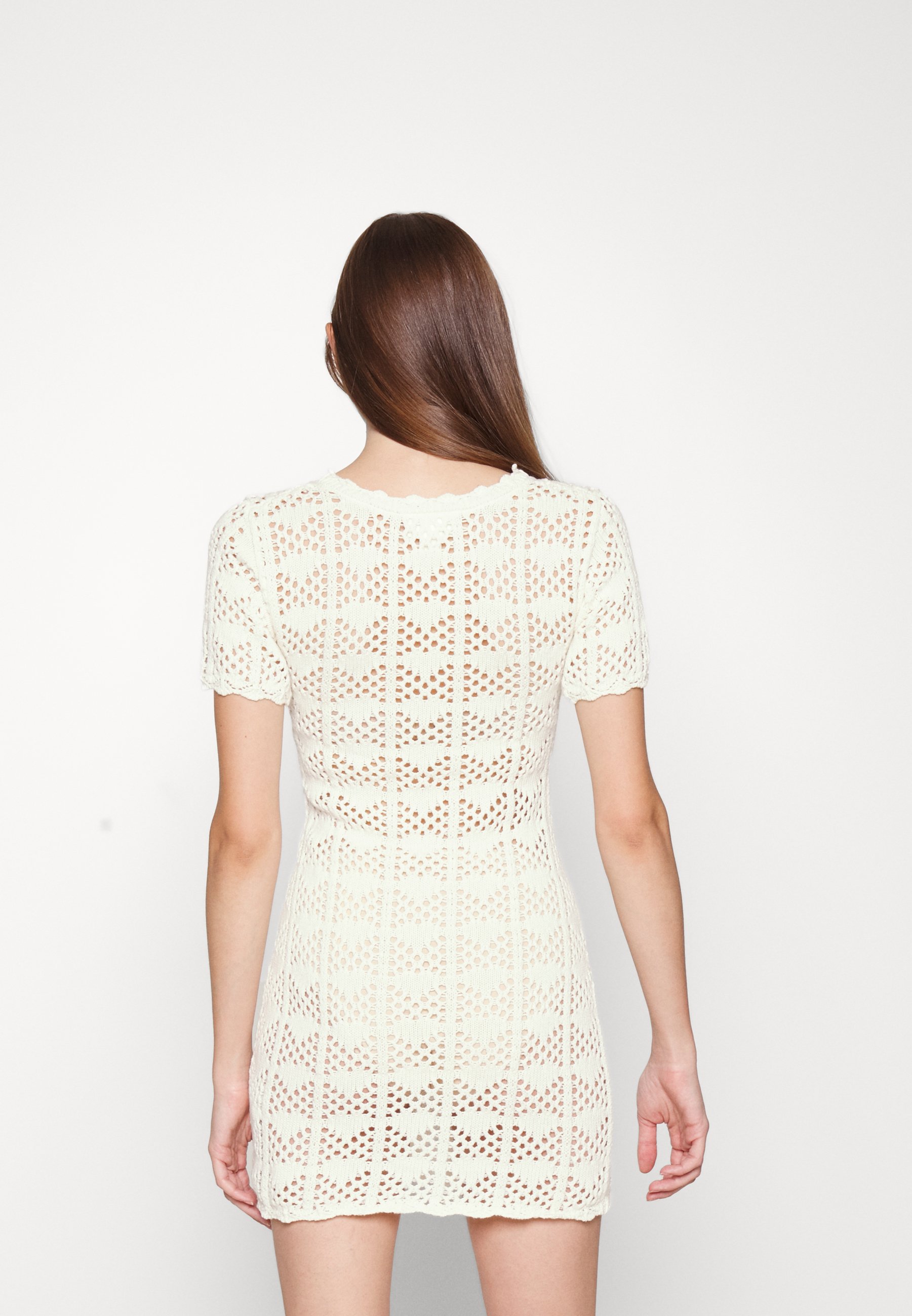 Monki Jumper dress - white light/white 
