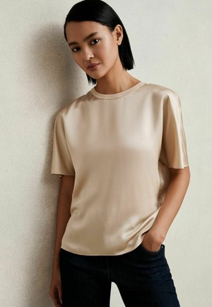 REGULAR FIT-LENA SHORT-SLEEVE  - Tricou basic - champagne neutral