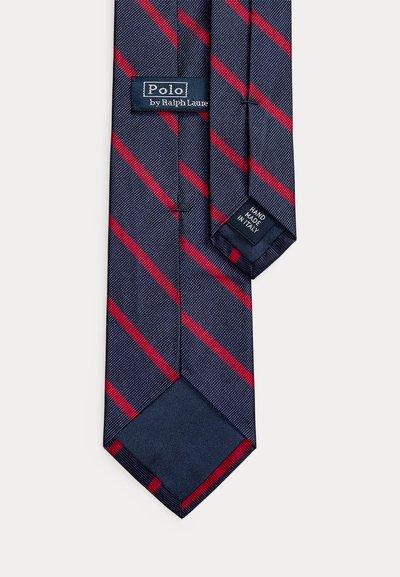 Polo Ralph Lauren STRIPED SILK REPP TIE - Slips - navy/red