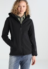 CMP - WOMAN JACKET ZIP HOOD - Softshell-jope - black Väikepilt 1