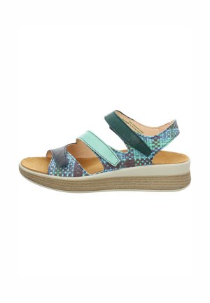 TIEFFUSSBETT - Keilsandalette - aqua kombi