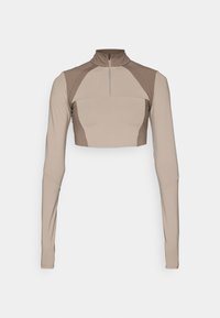 MIRAGE CROPPED LONG SLEEVE - Long sleeved top - light dusty brown
