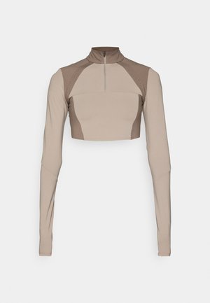 ICANIWILL MIRAGE CROPPED LONG SLEEVE - Langarmshirt - light dusty brown