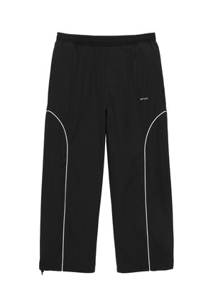 PULL&BEAR, TECHNICAL JOGGER TROUSERS WITH PIPING - JOGGER - Pantalon classique - black