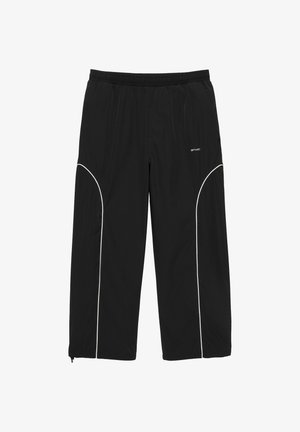 PULL&BEAR, TECHNICAL JOGGER TROUSERS WITH PIPING - JOGGER - Pantalon classique - black