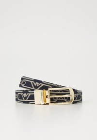 TONGUE REVERSABLE MONOGRAM BELT - Cintura - blu/ecru