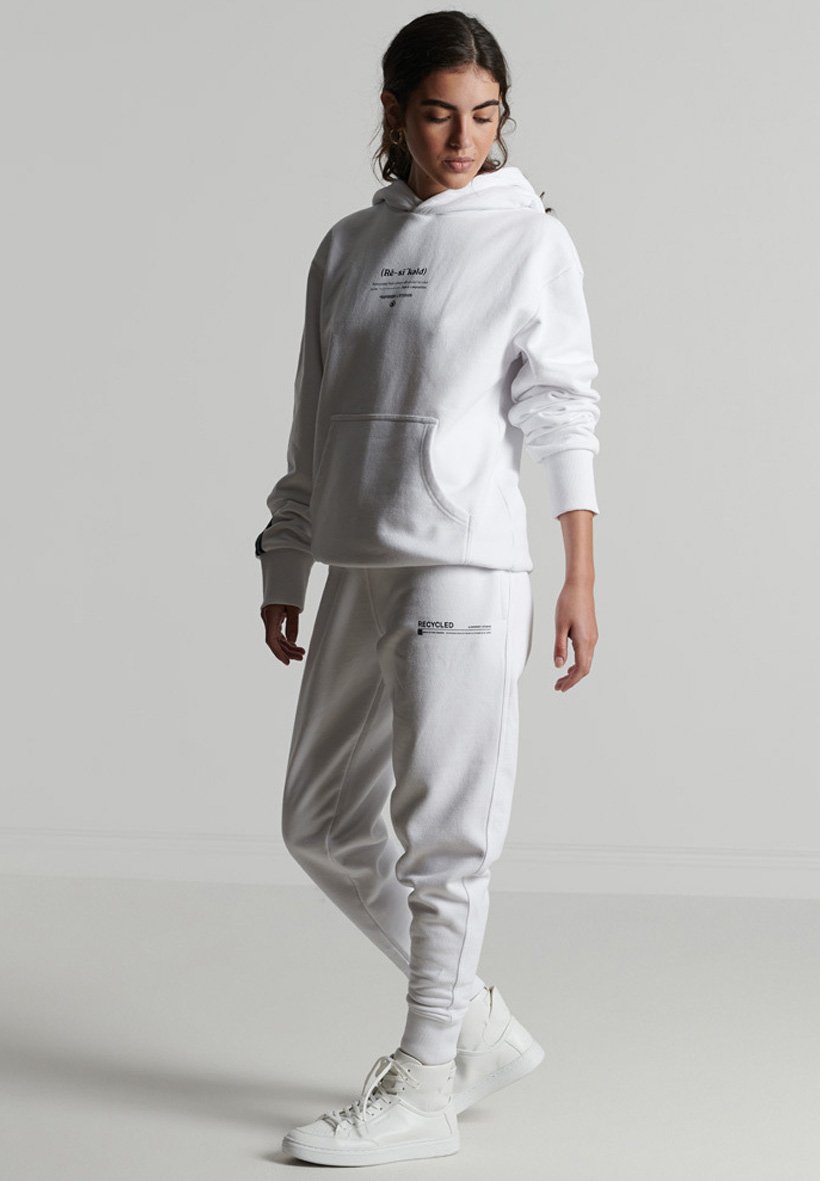 Superdry Tracksuit bottoms - white 