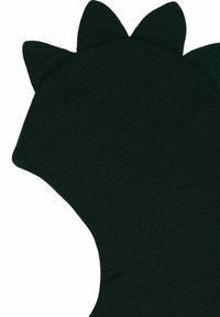 Tamsiai žalia audinys turi tris smailius dyglius viršuje. Tekstūra atrodo lygi ir tampri, tinkama patogiam dėvėjimui.