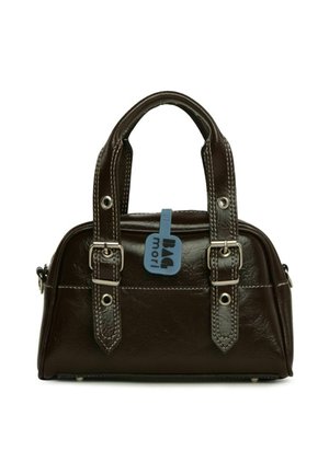 BELTED WITH CONTRAST STITCHING - Käekott - brown