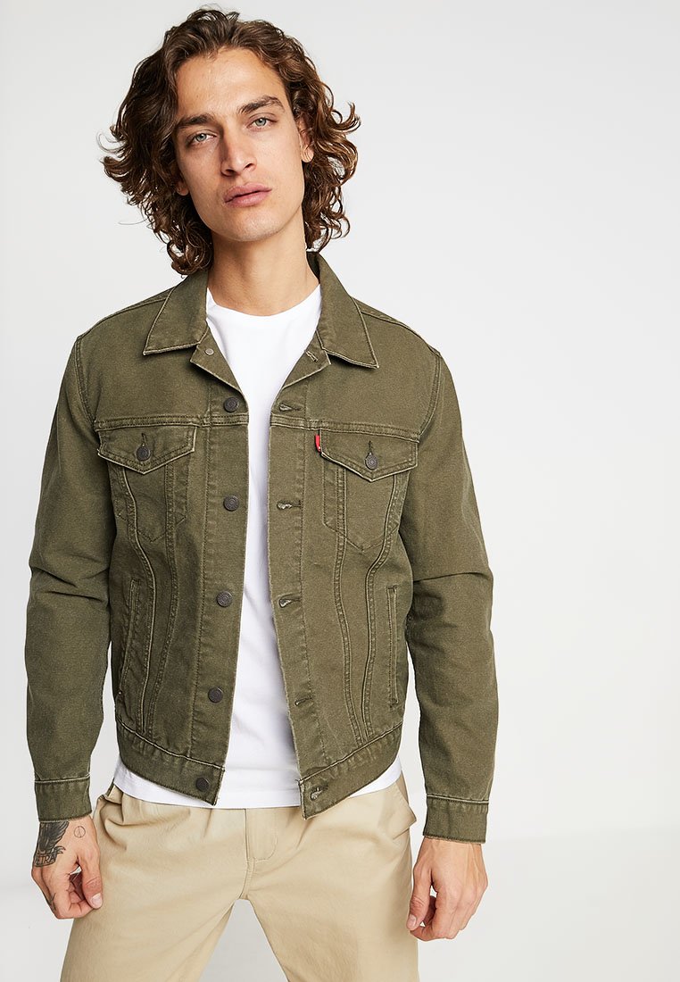 trucker jacket olive