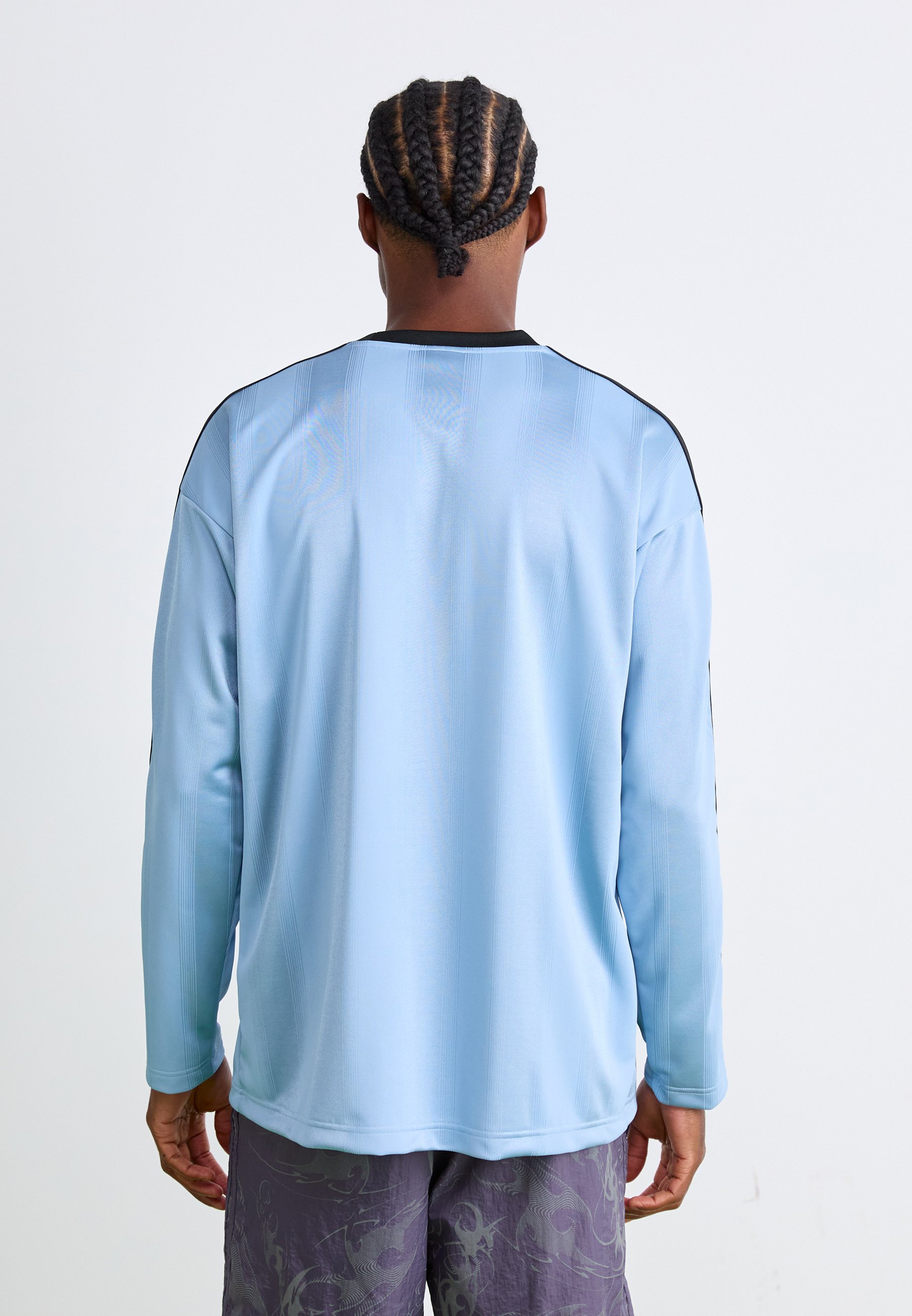 adidas Originals JACQ - Long sleeved top - ash blue/black/moon