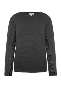 Soccx MIT INTARSIEN-LOGO - Strickpullover - black