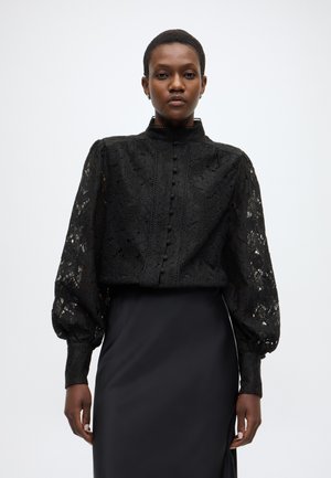 OLESSIA LACE BODYSUIT - Skjortebluser - black