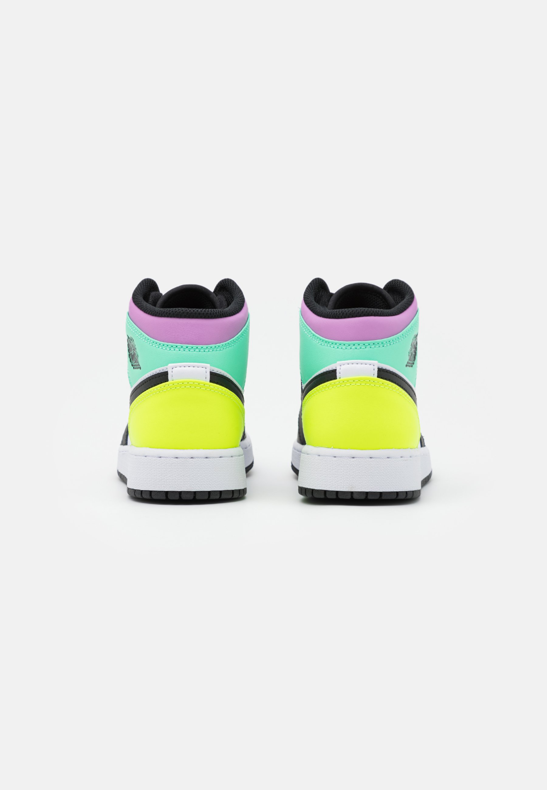 Jordan AIR 1 MID UNISEX - Scarpe da basket - white/black/volt/green  glow/violet shock/bianco - Zalando.it