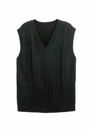 HEART PATCHWORK - REGULAR FIT - Topp - black