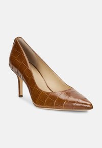 Lauren Ralph Lauren LANETTE CROCODILE EMBOSSED LEATHER PUMP - Decolleté - tobacco