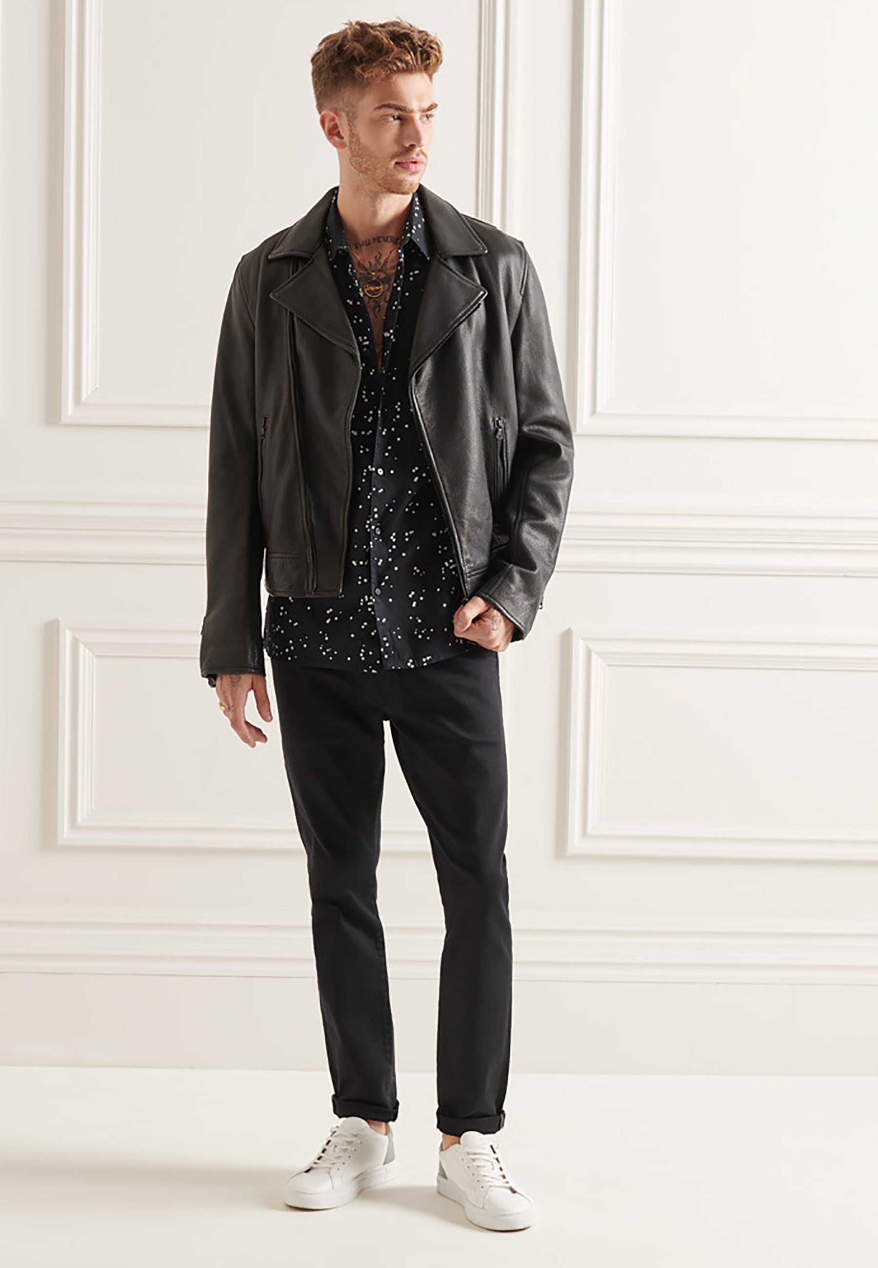 Superdry STUDIOS MODERN TAILOR - Overhemd - black geo/zwart - Zalando.nl