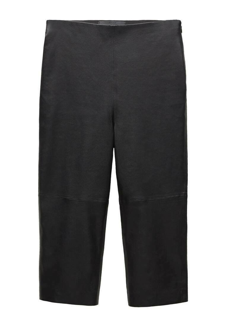Mango Leren broek zwart Mango Leren broek zwart
