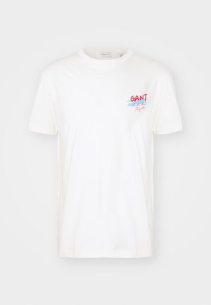 GANT PLACED GRAPHIC - T-shirts print - cream