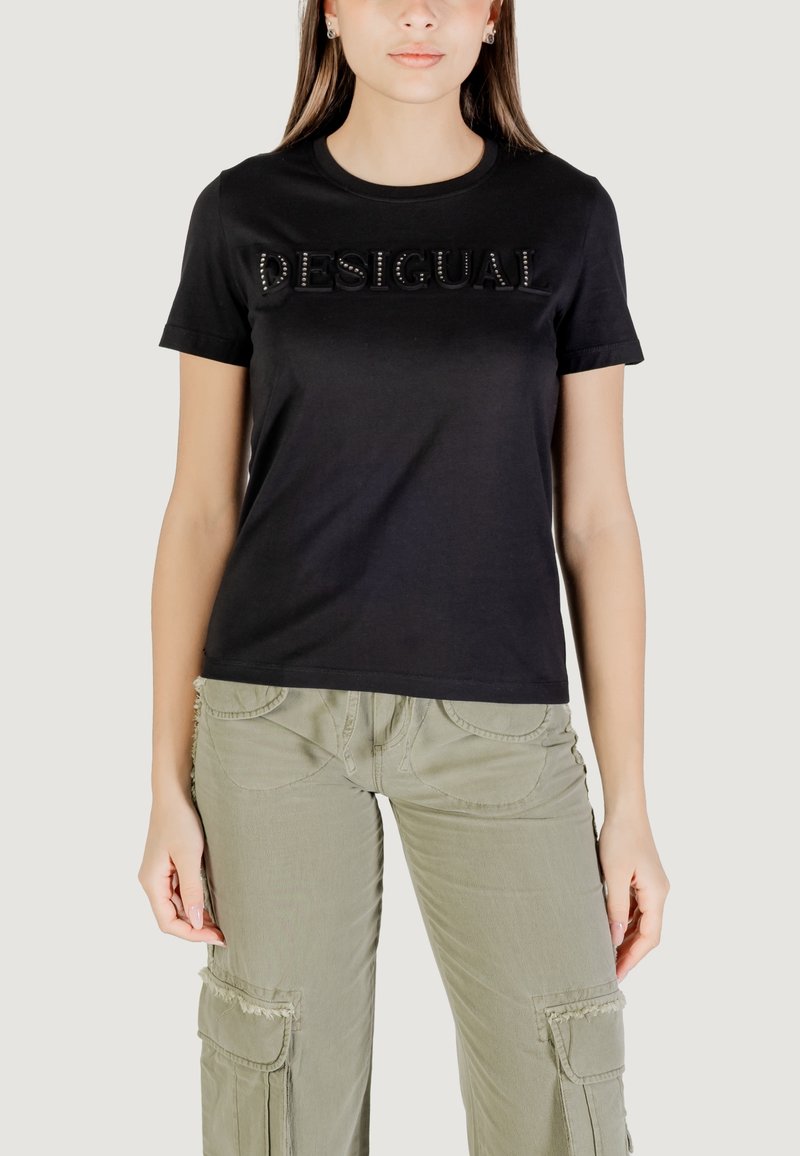 Desigual T-shirt print zwart