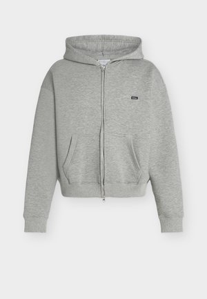 BOXY ZIP HOODIE UNISEX - Camisola com fecho - grey