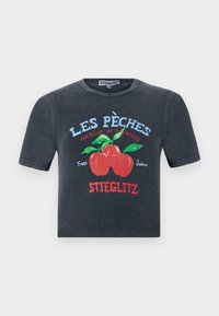 CAMILLE CROPPED - Print T-shirt - black