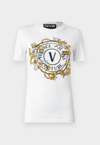 T-shirt con stampa - white/gold