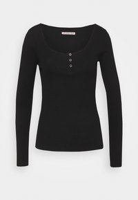 Top s dlhým rukávom - black