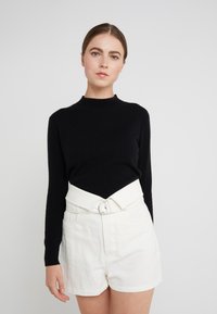 pure cashmere MOCKNECK - Camisola - black