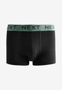 Melnas bokseru apakšbikses ar zaļa krāsa svītru elastīgu jostu, kurā ir vārds "NEXT" melnā krāsā. Mīksts audums ar ciešu piegriezumu.