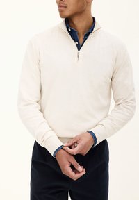 Oscar Jacobson HALF ZIP - Maglione - creme white