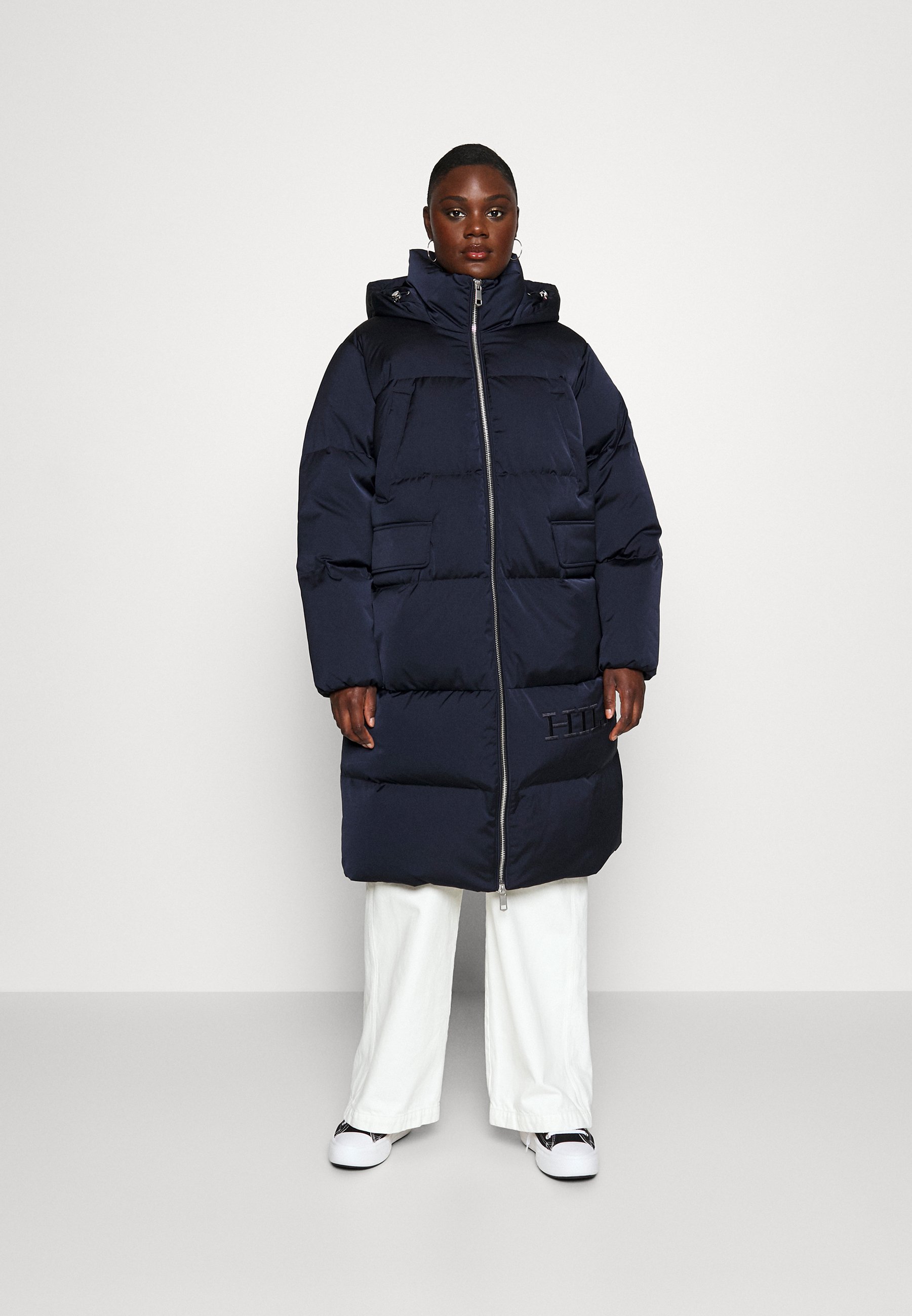 Tommy Hilfiger Curve HOODED MAXI PLUS SIZE - Down coat - desert sky/dark  blue - Zalando.de