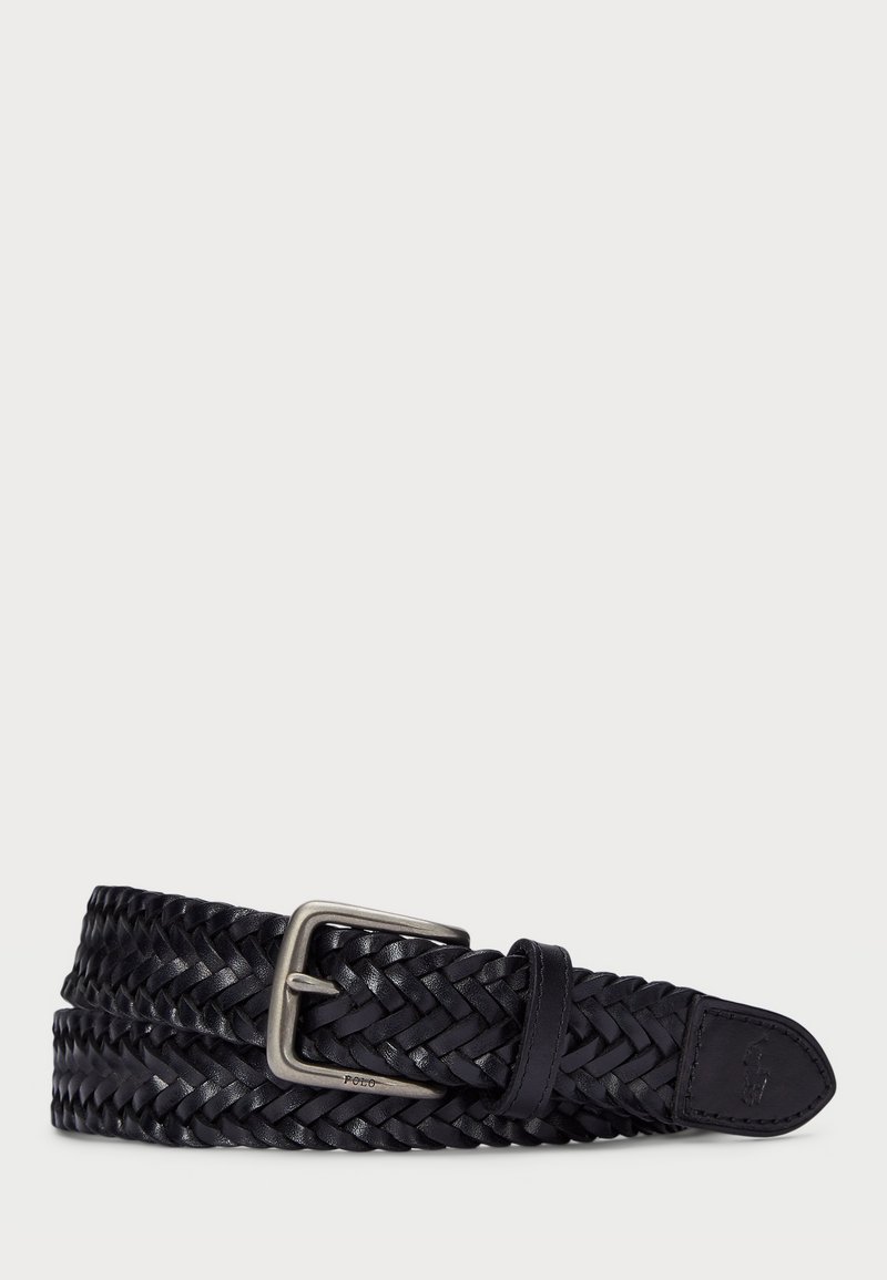 Polo Ralph Lauren - BRAIDED LEATHER BELT - Braided belt - black, Enlarge