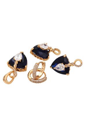 SET - Fülbevalók - rose gold-coloured navy