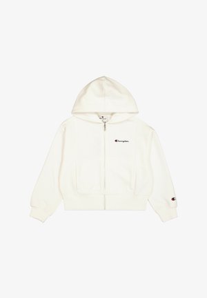 Champion HOODED SCRIPT SHOP - Sudadera con cremallera - offwhite