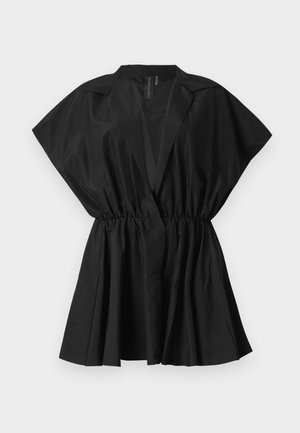 Norma Kamali SUPER SLEEVELESS SHIRT FLARED MINI DRESS - Robe chemise - black