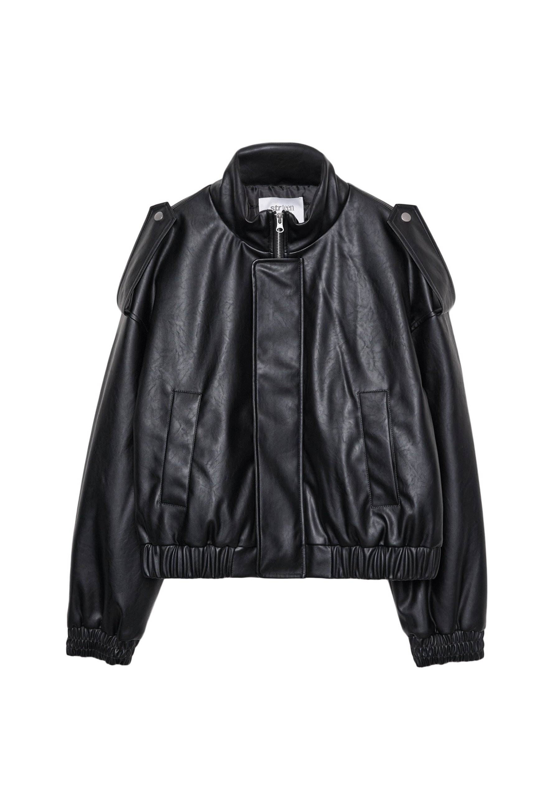 Stradivarius Bomber Jacket - black - Zalando