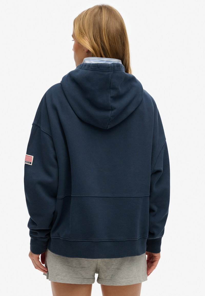 Pull à Capuche Superdry Femme Taille 12 - Bleu, Occasion Parfait État
