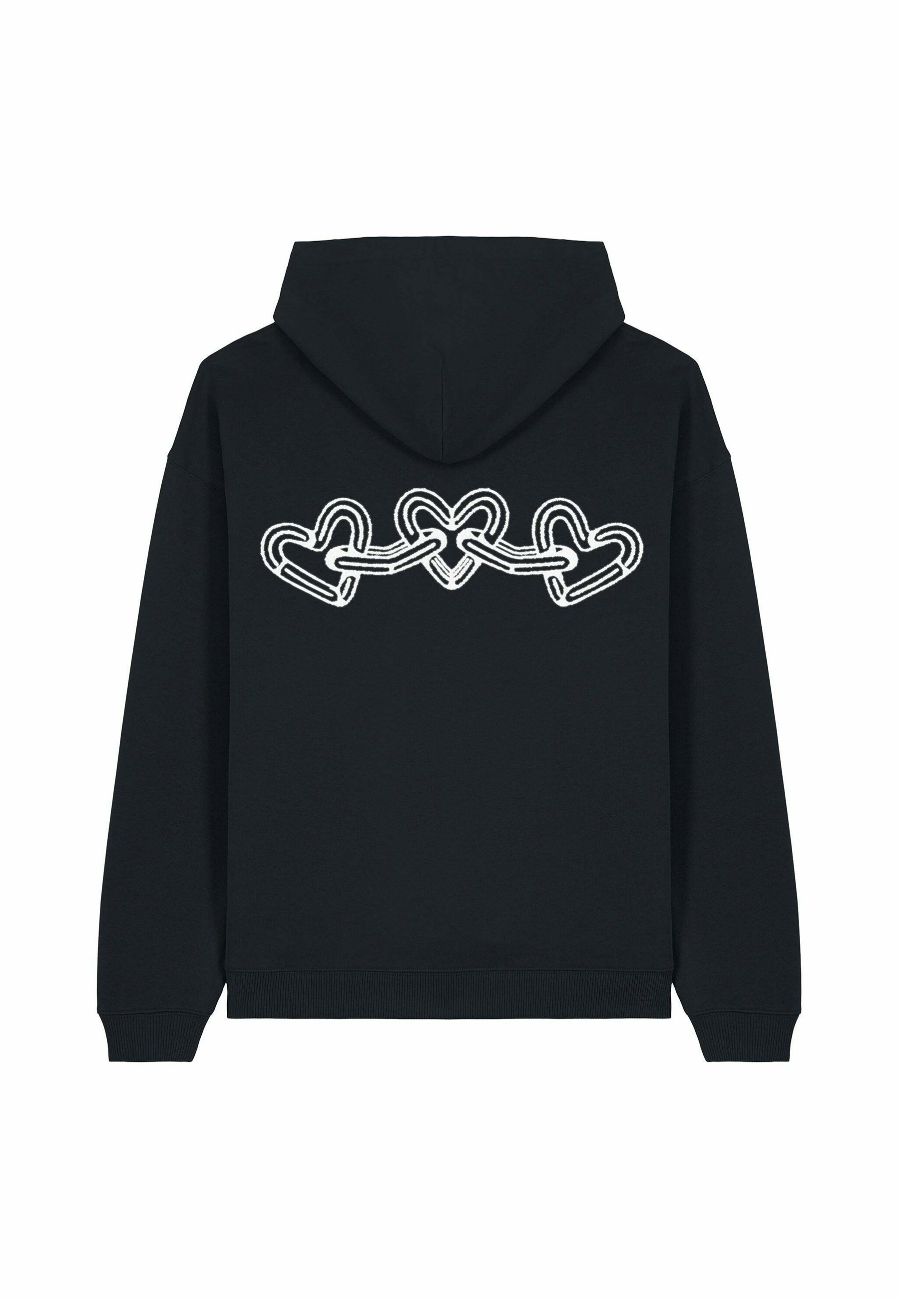 Mira Paris CHAINS BACK EMBROIDERY Hoodie black Zalando