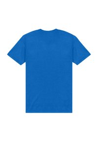 Tričko s krátkým rukávem v živé modré barvě vyrobené z bavlny. Klasický kulatý výstřih s hladkou texturou a bez viditelných vzorů nebo grafik.