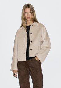 Massimo Dutti CROPPED - Short coat - light grey